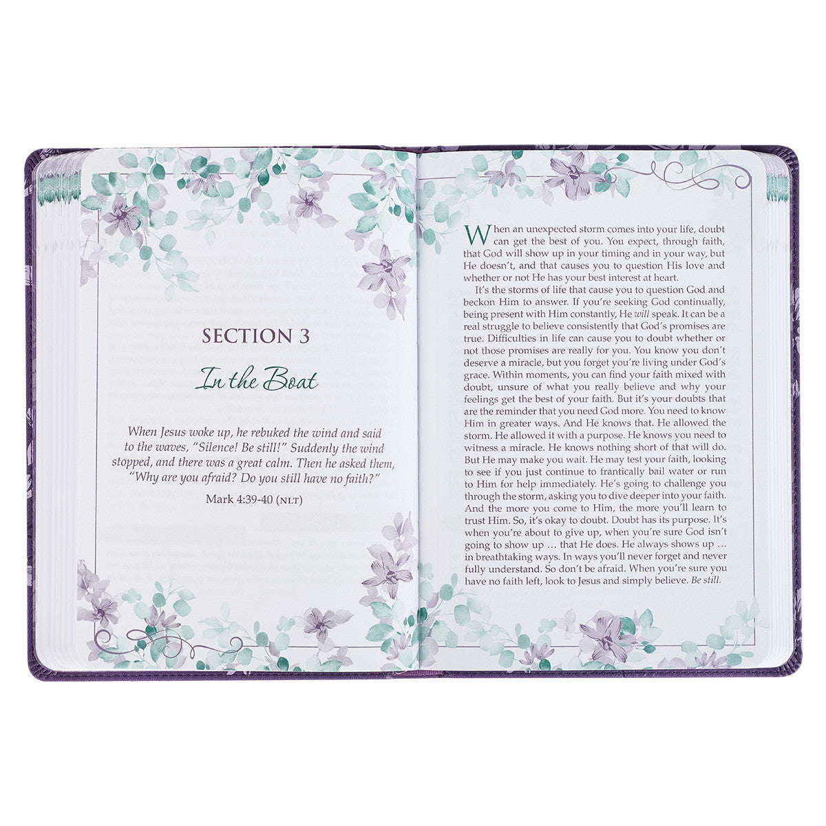 A Journey with Jesus Purple Faux Leather Devotional - The Christian Gift Company