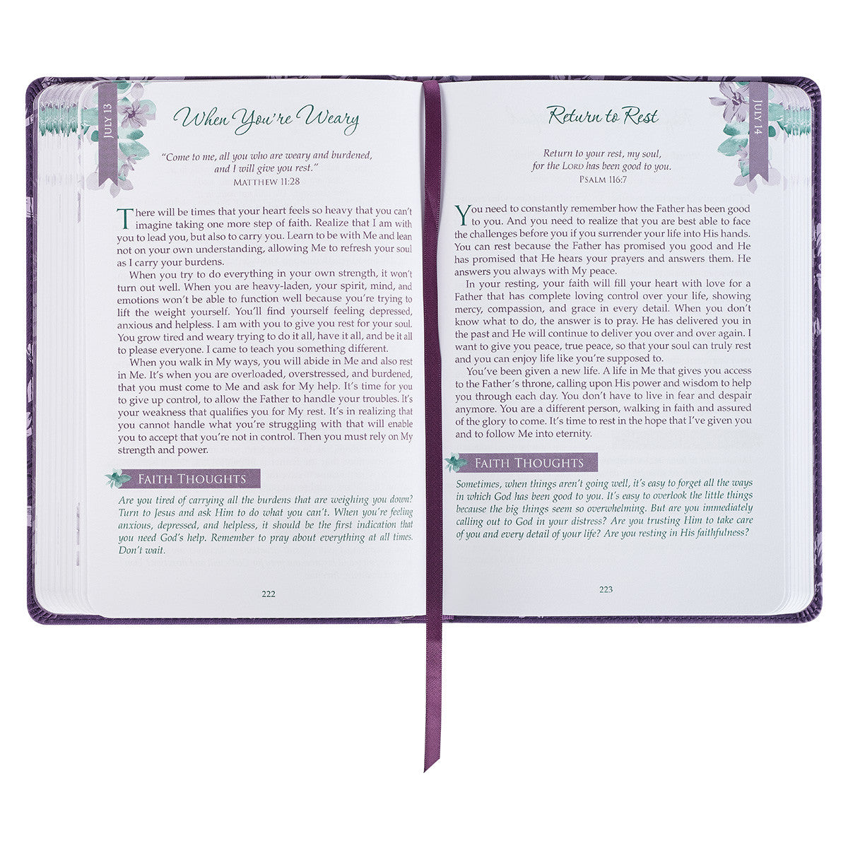A Journey with Jesus Purple Faux Leather Devotional - The Christian Gift Company