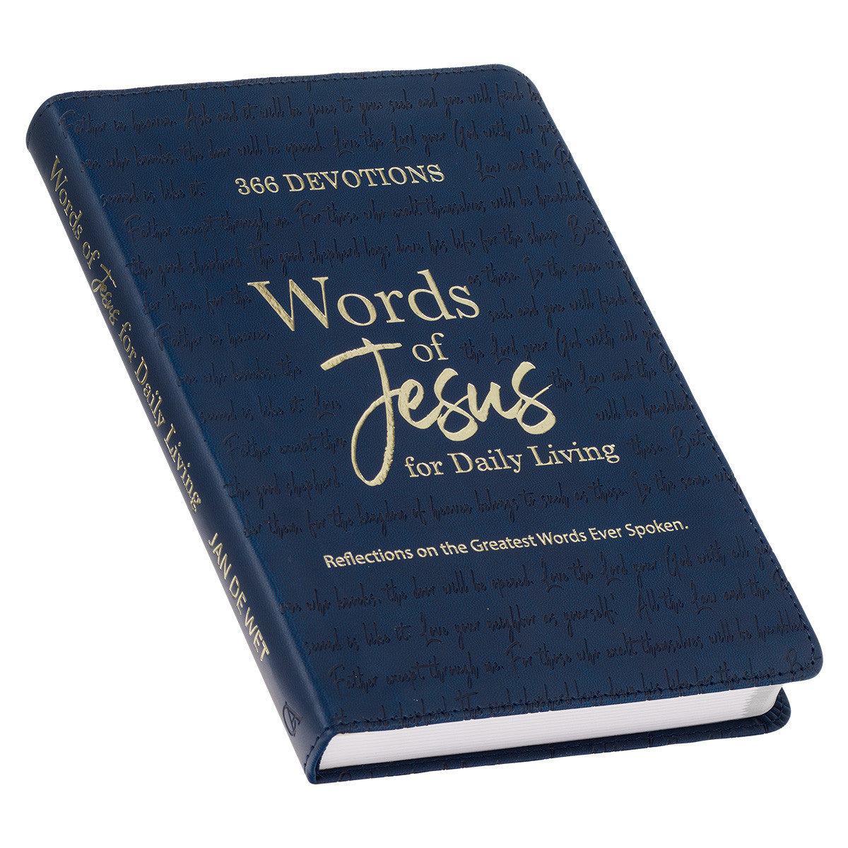 Words of Jesus for Daily Living Blue Faux Leather Devotional - The Christian Gift Company
