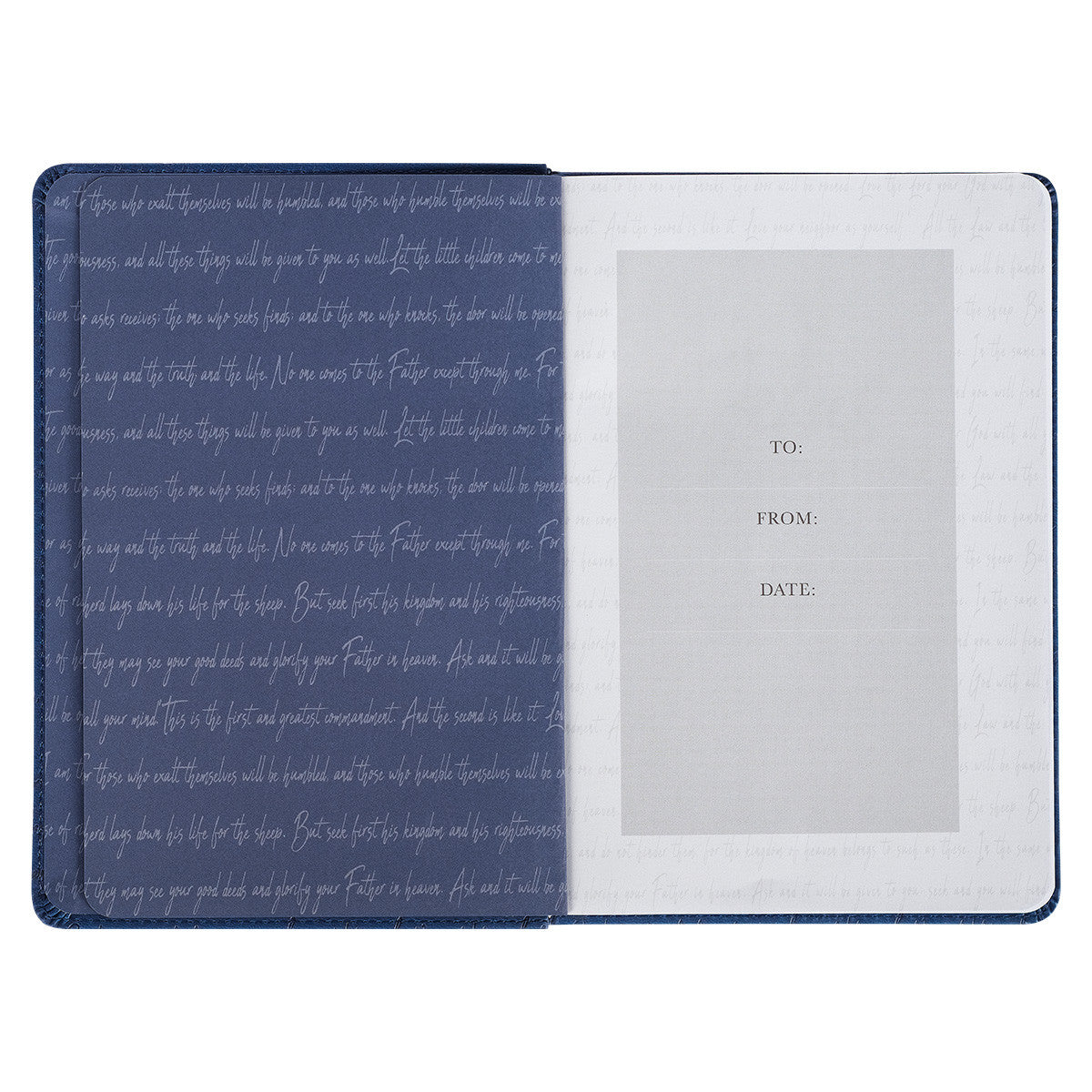 Words of Jesus for Daily Living Blue Faux Leather Devotional - The Christian Gift Company