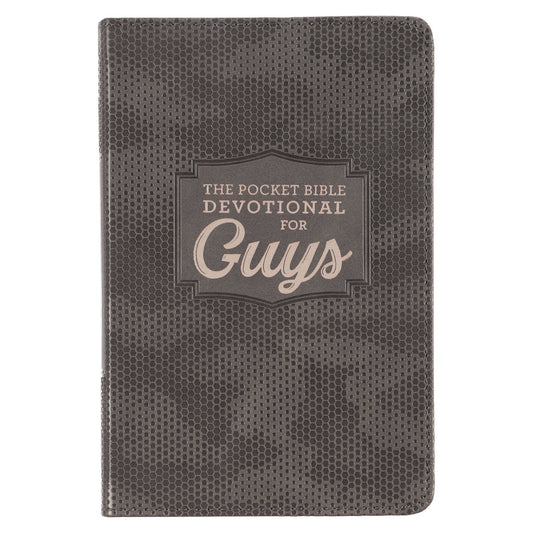 Brown Camo Faux Leather Pocket Devotional for Guys - The Christian Gift Company