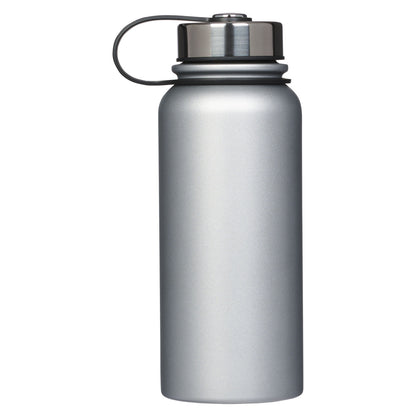 All Things Are Possible Silver Stainless Steel Water Bottle - Matthew 19:26 - The Christian Gift Company