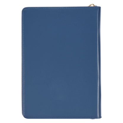 The Kingdom of God Two-toned Blue Classic Journal with Zippered Closure - Matthew 6:33 - The Christian Gift Company