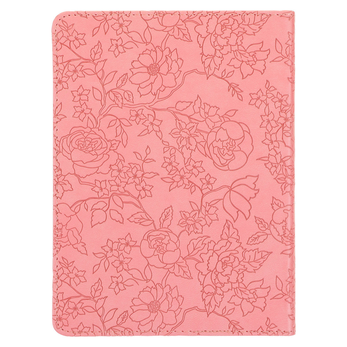 More Precious than Rubies Strawberry Pink Handy-sized Faux Leather Journal - Proverbs 31:26 - The Christian Gift Company