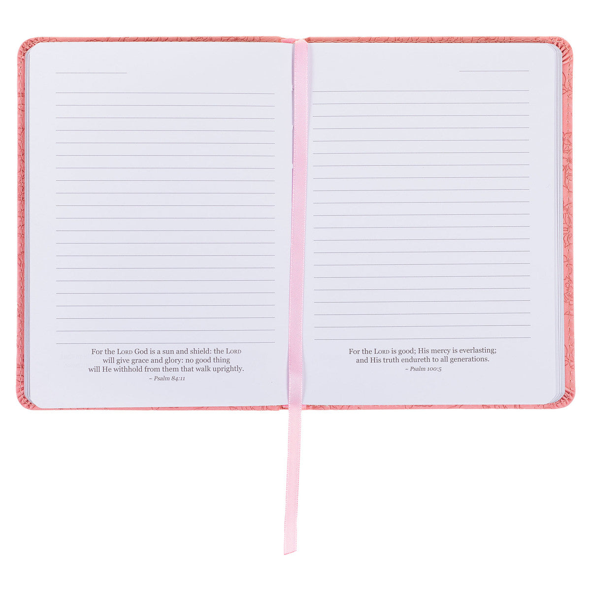 More Precious than Rubies Strawberry Pink Handy-sized Faux Leather Journal - Proverbs 31:26 - The Christian Gift Company