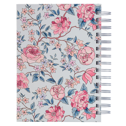 More Precious Than Rubies Pink Floral Wirebound Journal - Proverbs 5:13 - The Christian Gift Company