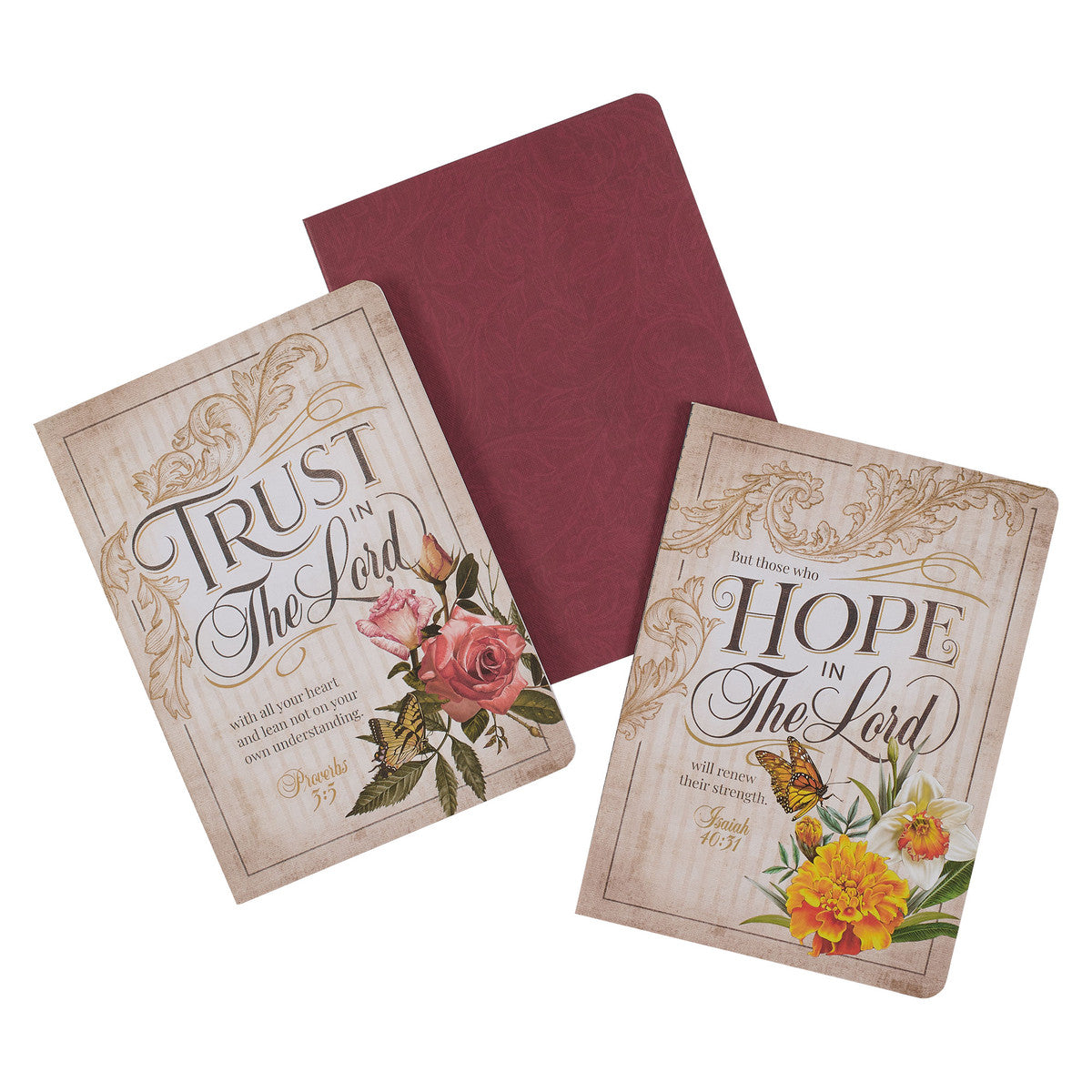 Hope and Trust Floral Large Notebook Set - The Christian Gift Company