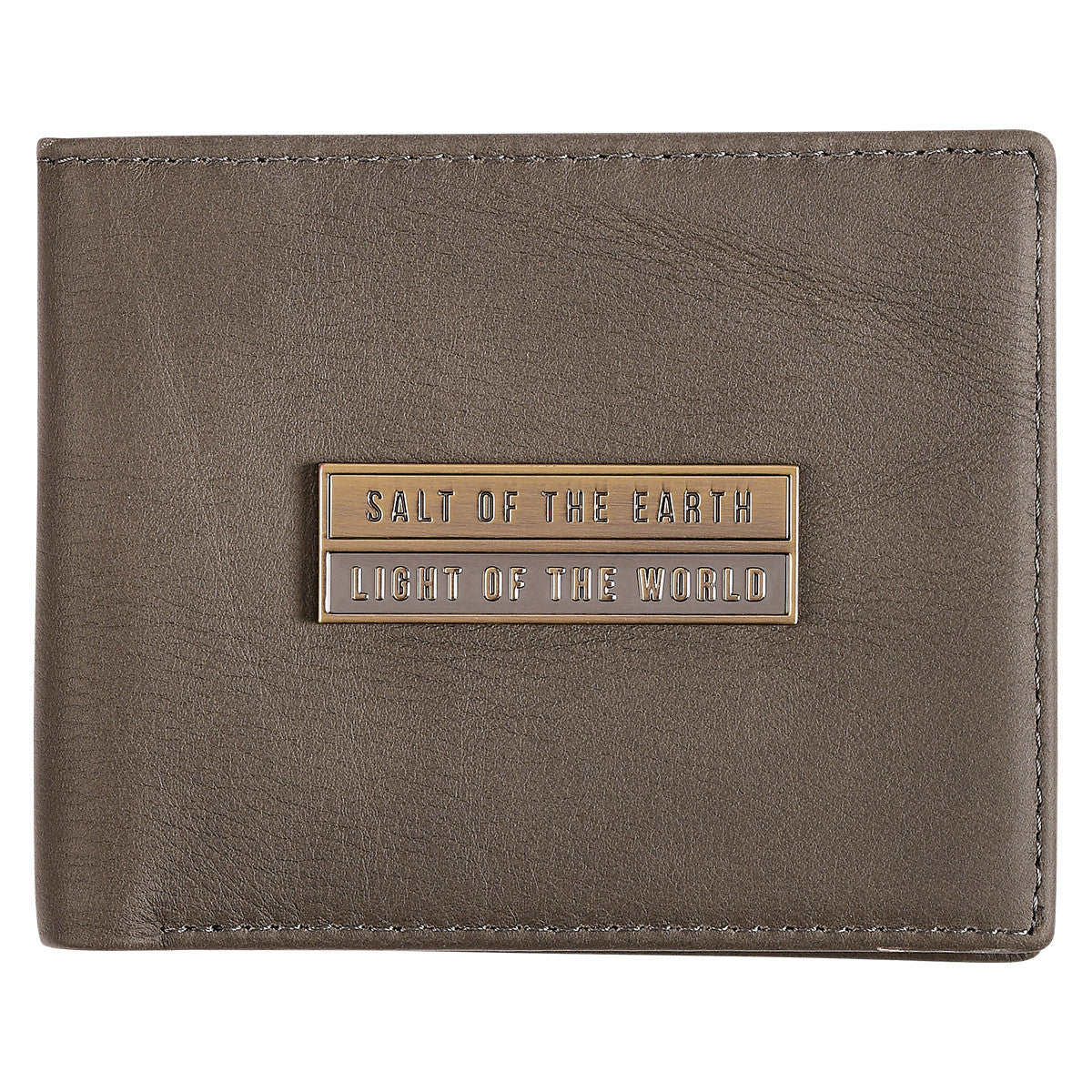 Salt Of The Earth Grey Genuine Leather Wallet - The Christian Gift Company