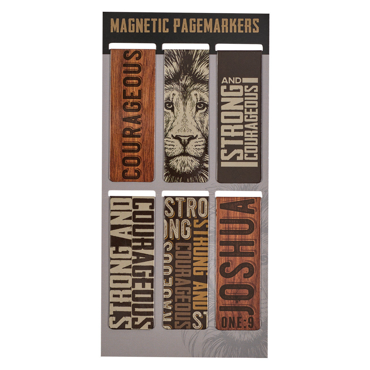 Strong and Courageous Magnetic Bookmark Set - Joshua 1:9 - The Christian Gift Company