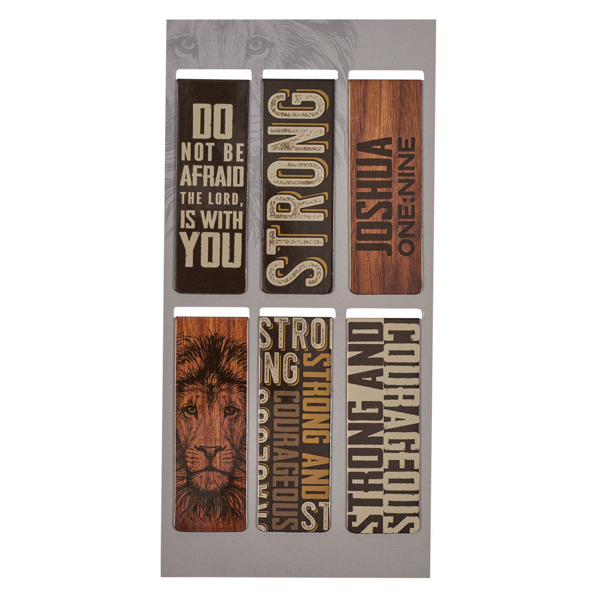 Strong and Courageous Magnetic Bookmark Set - Joshua 1:9 - The Christian Gift Company
