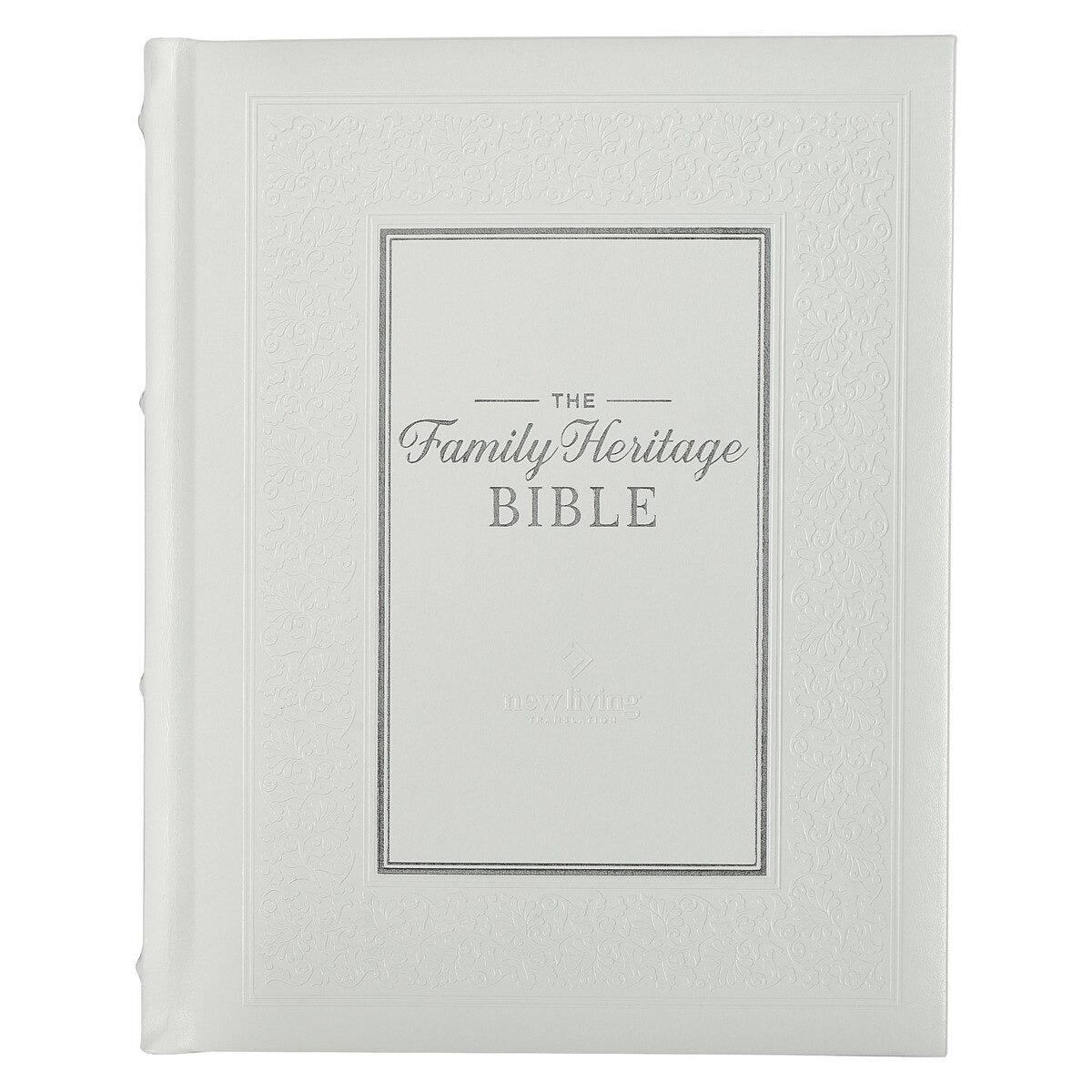 White Faux Leather Hardcover Family Heritage Bible - The Christian Gift Company