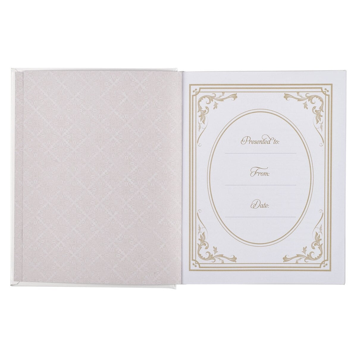 White Faux Leather Hardcover Family Heritage Bible - The Christian Gift Company