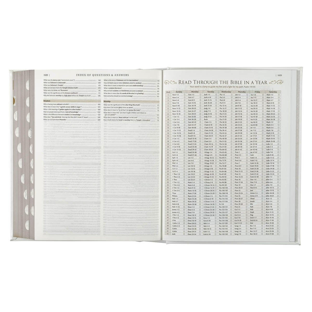 White Faux Leather Hardcover Family Heritage Bible - The Christian Gift Company
