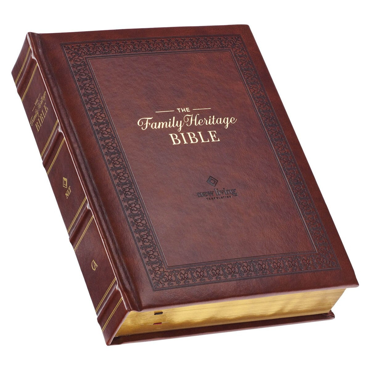 Brown Faux Leather Family Heritage Bible - The Christian Gift Company