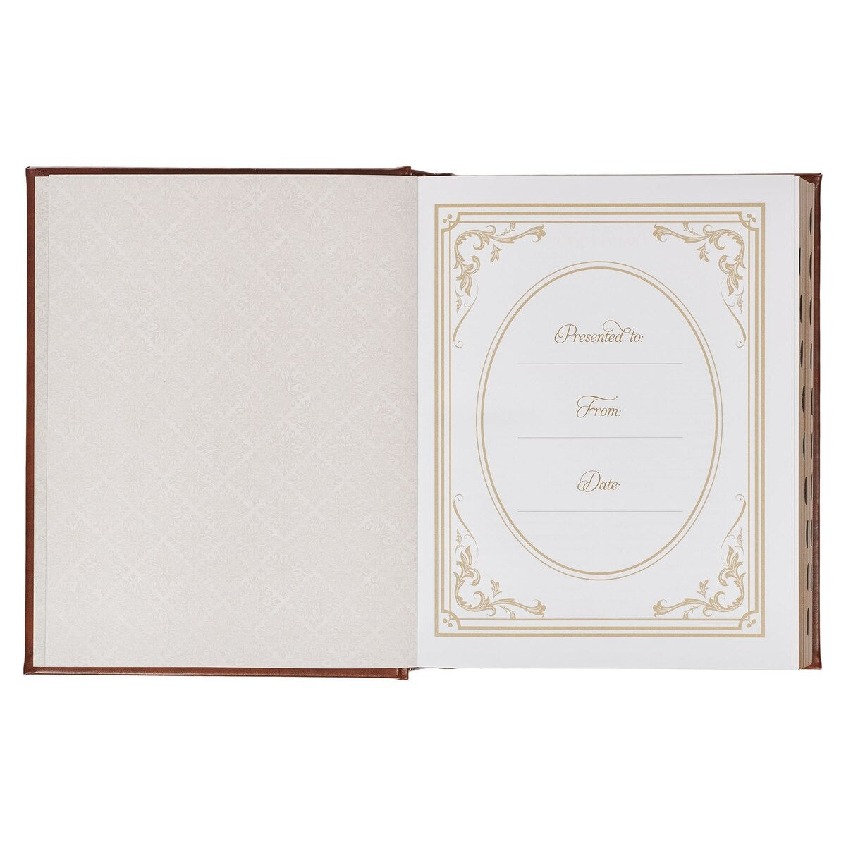 Brown Faux Leather Family Heritage Bible - The Christian Gift Company