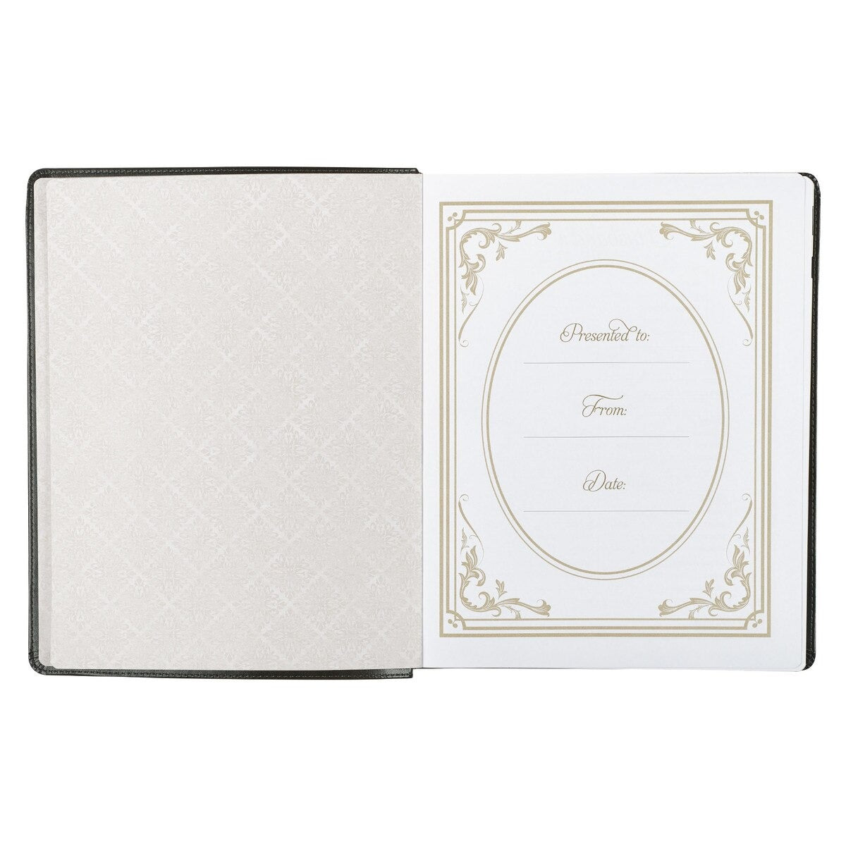 Two-tone Brown Faux Leather Family Heritage Bible - The Christian Gift Company