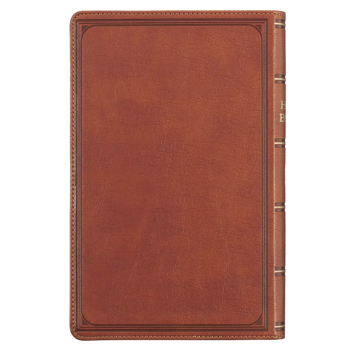 Honey Brown Faux Leather Giant Print Standard-size King James Version Bible with Thumb Index - The Christian Gift Company