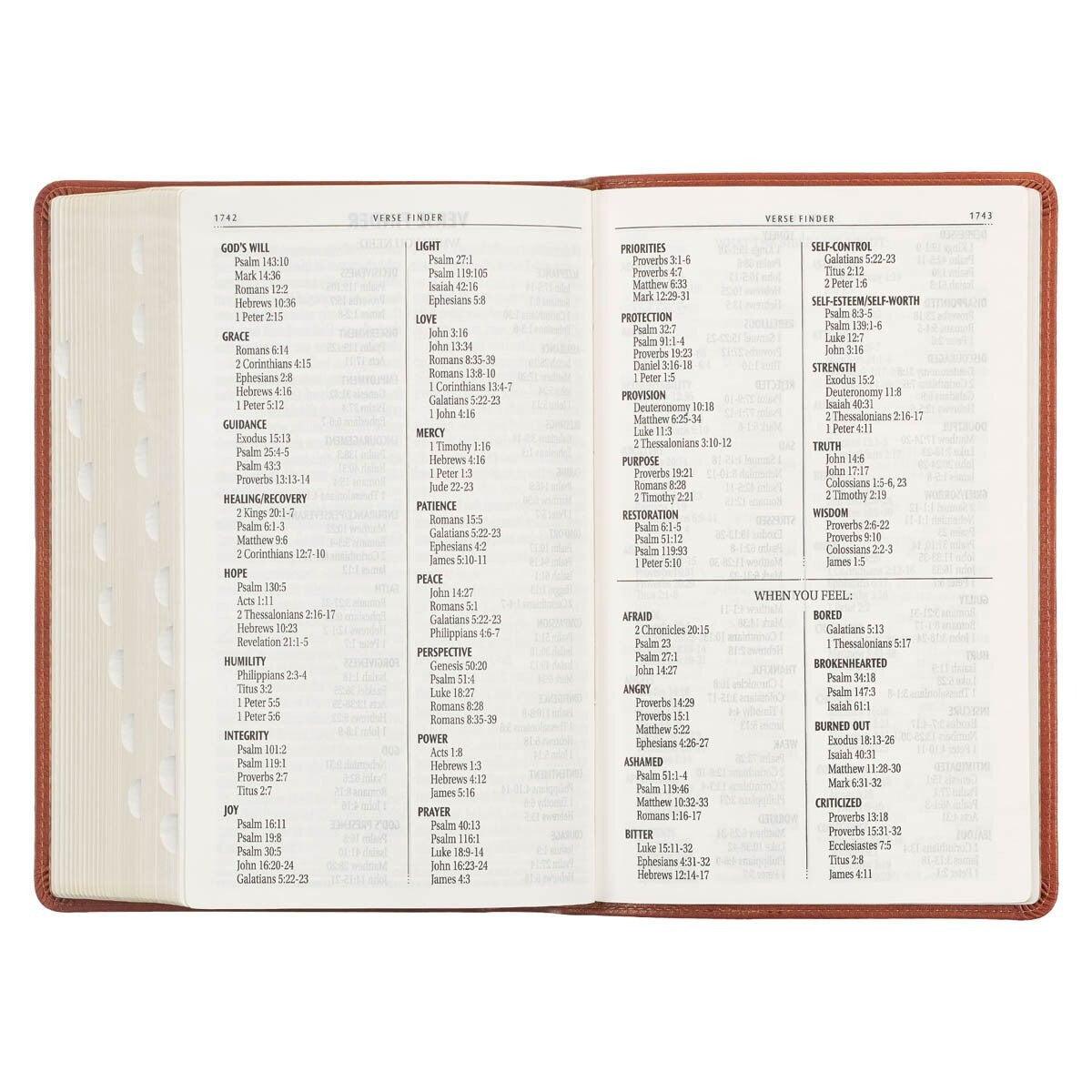 Honey Brown Faux Leather Giant Print Standard-size King James Version Bible with Thumb Index - The Christian Gift Company