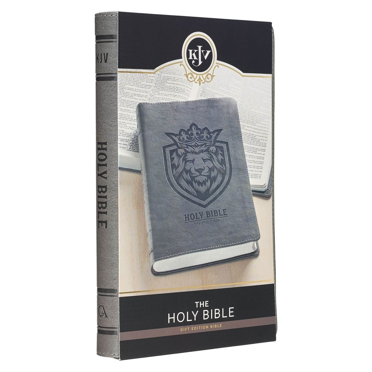 Charcoal Faux Leather Gift Edition King James Version Bible - The Christian Gift Company