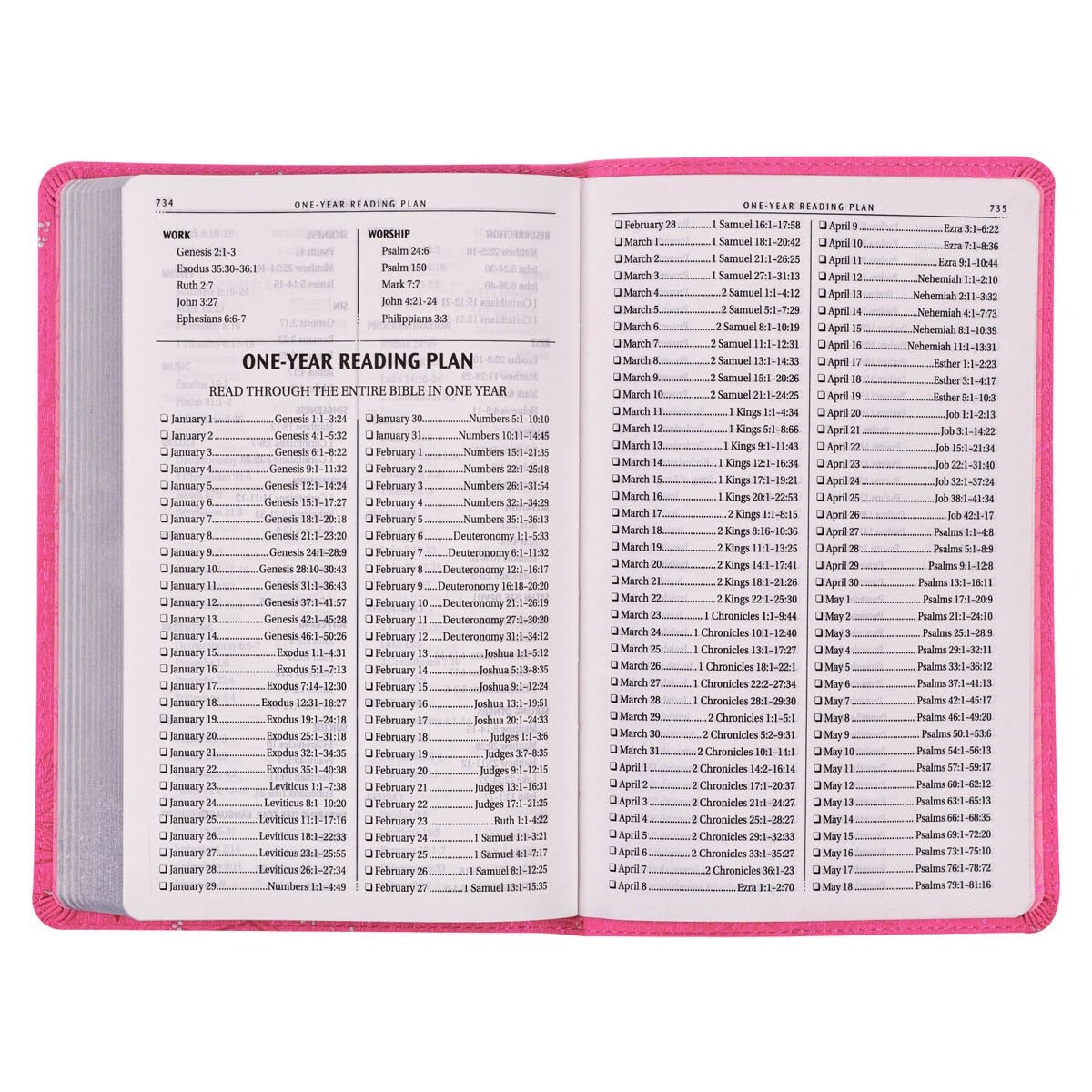 Pearlised Cherry Pink Faux Leather King James Version Gift Edition Bible - The Christian Gift Company