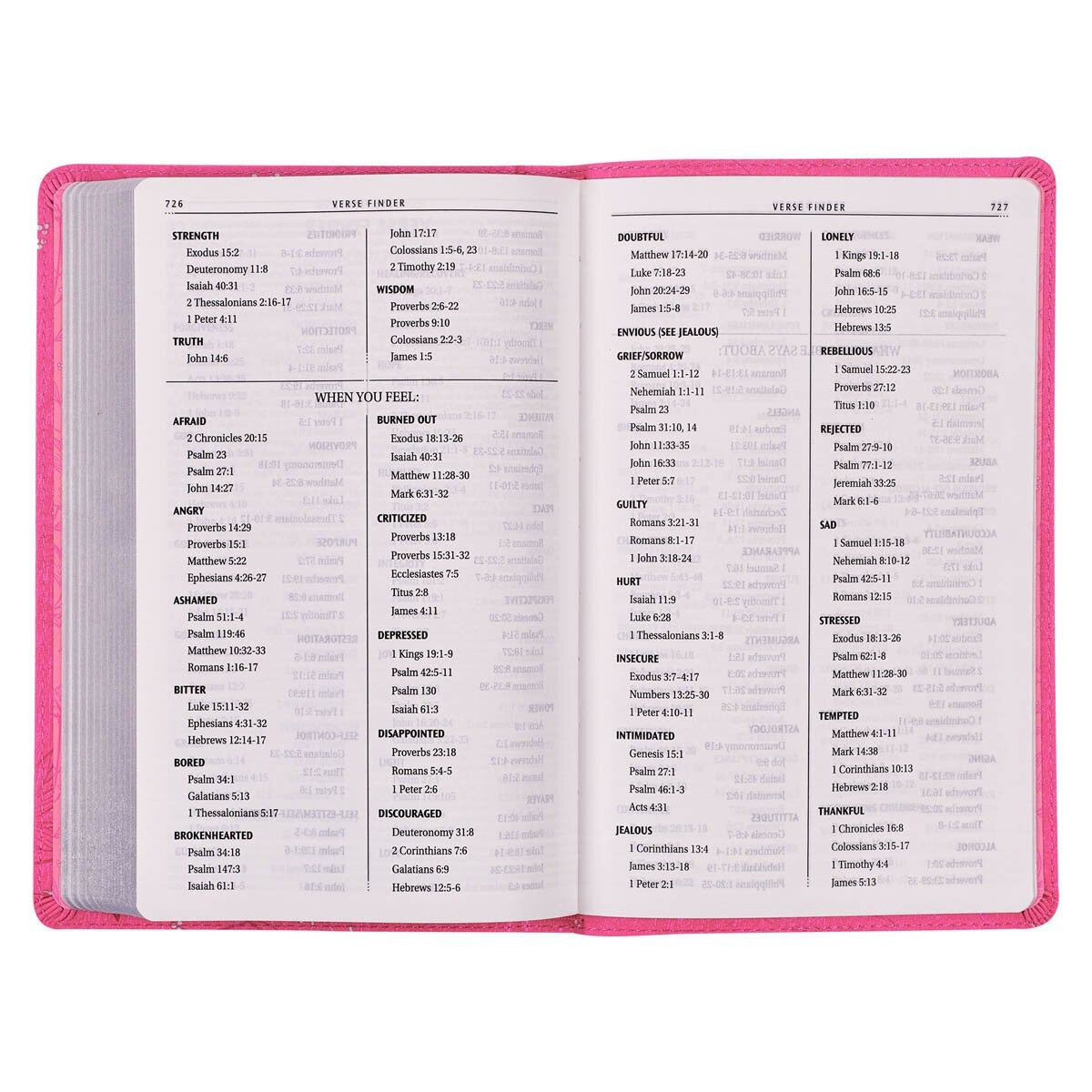 Pearlised Cherry Pink Faux Leather King James Version Gift Edition Bible - The Christian Gift Company