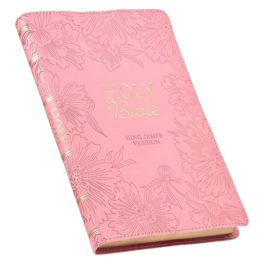 Blossom Pink Faux Leather Gift Edition King James Version Bible - The Christian Gift Company