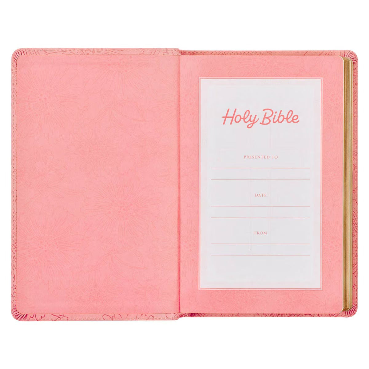 Blossom Pink Faux Leather Gift Edition King James Version Bible - The Christian Gift Company