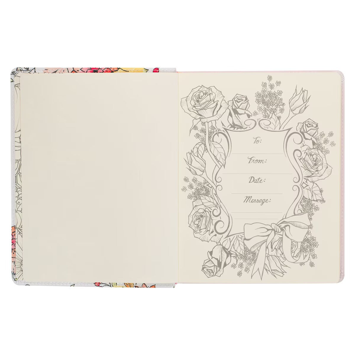 Pearlised White Faux Leather KJV My Creative Bible