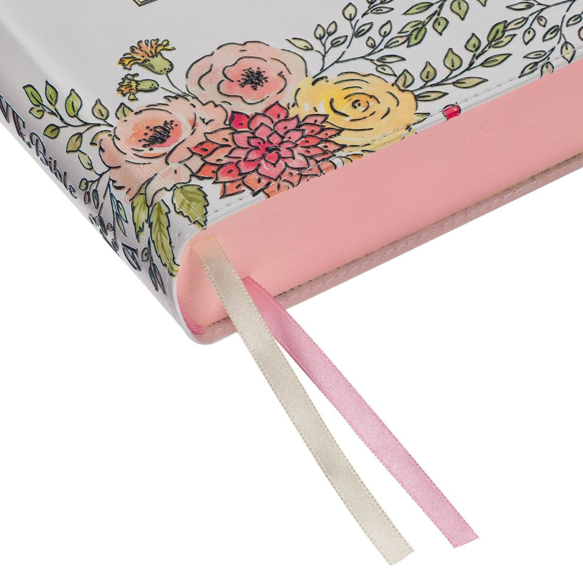 Pearlised White Faux Leather KJV My Creative Bible