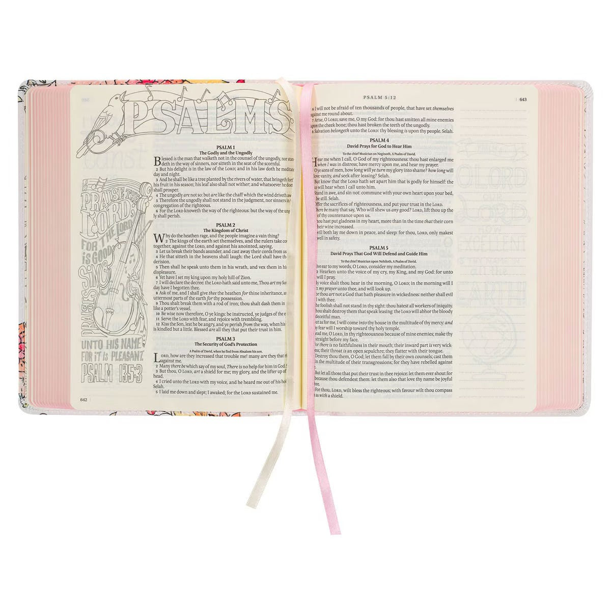 Pearlised White Faux Leather KJV My Creative Bible - The Christian Gift Company