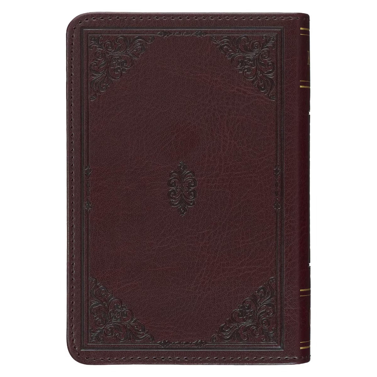 Burgundy Faux Leather King James Version Pocket Bible - The Christian Gift Company