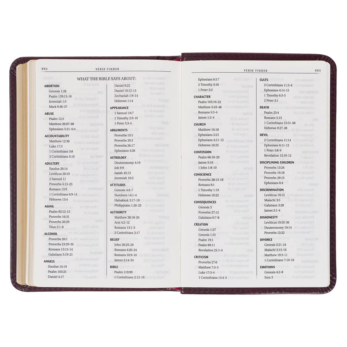 Burgundy Faux Leather King James Version Pocket Bible - The Christian Gift Company