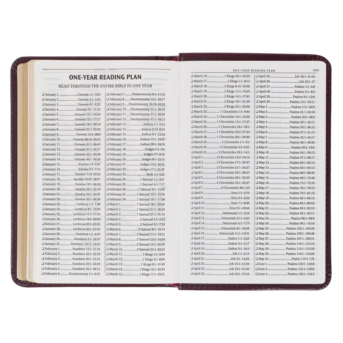 Burgundy Faux Leather King James Version Pocket Bible - The Christian Gift Company