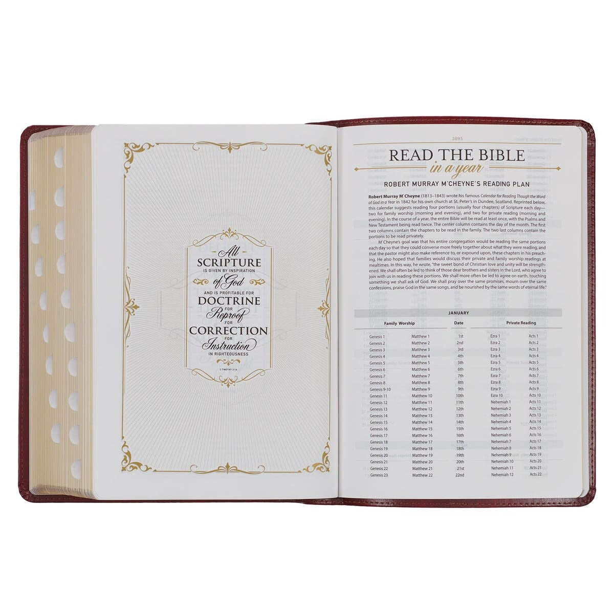 Diamond Grid Saddle Tan Faux Leather King James Version Study Bible with Thumb Index
