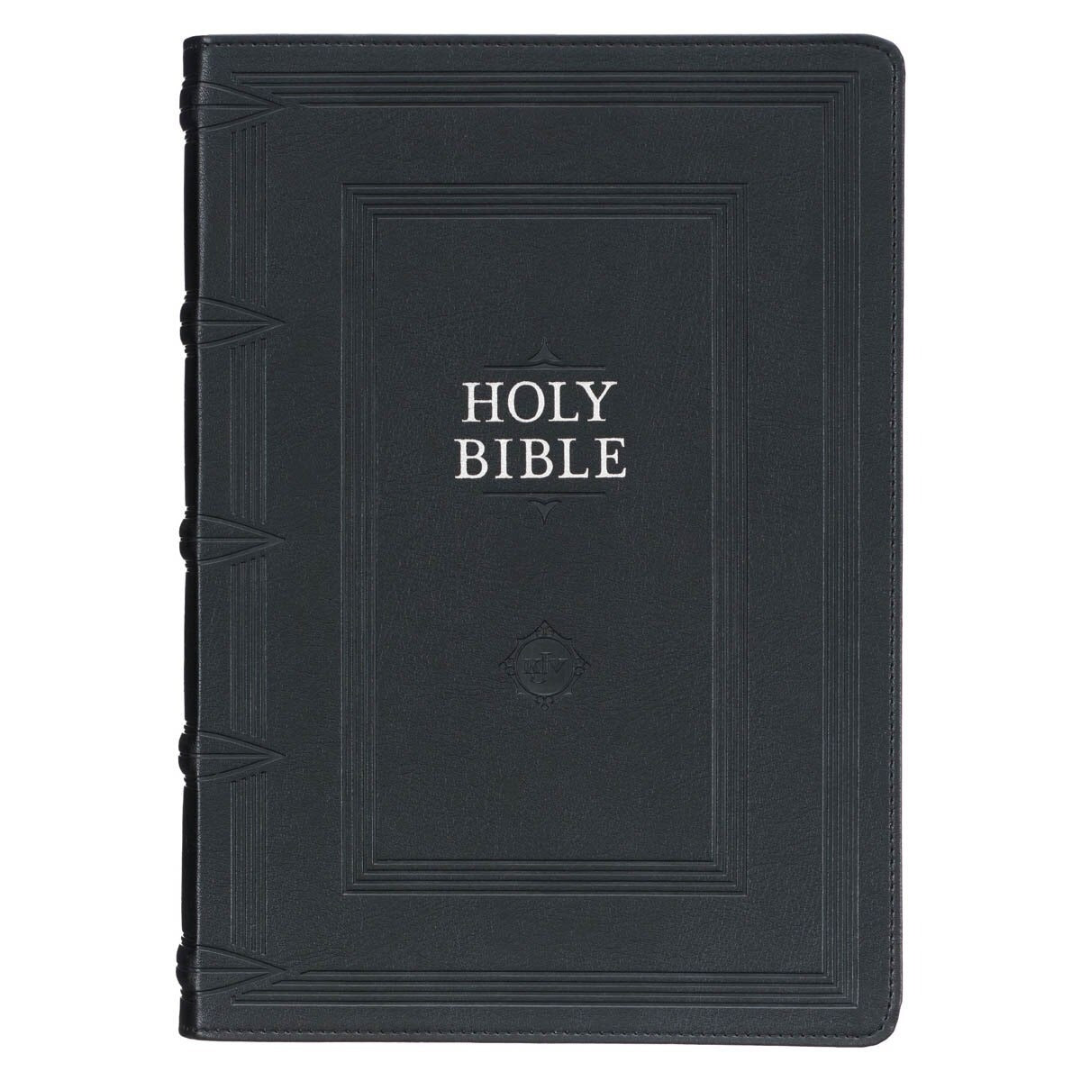 Black Faux Leather King James Study Bible with Thumb Index - The Christian Gift Company