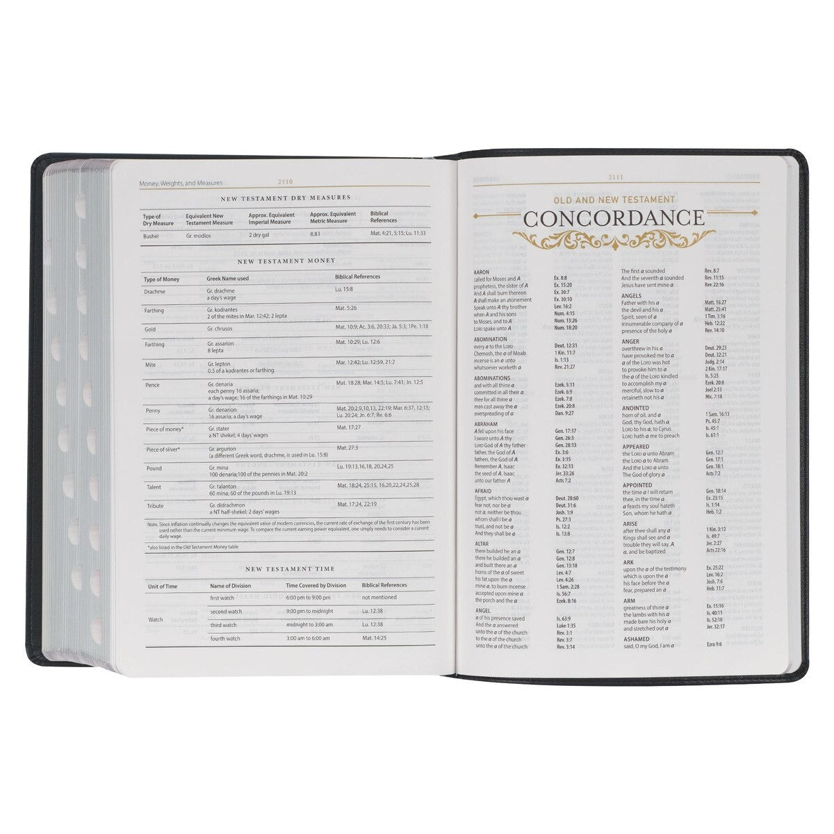 Black Faux Leather King James Study Bible with Thumb Index - The Christian Gift Company