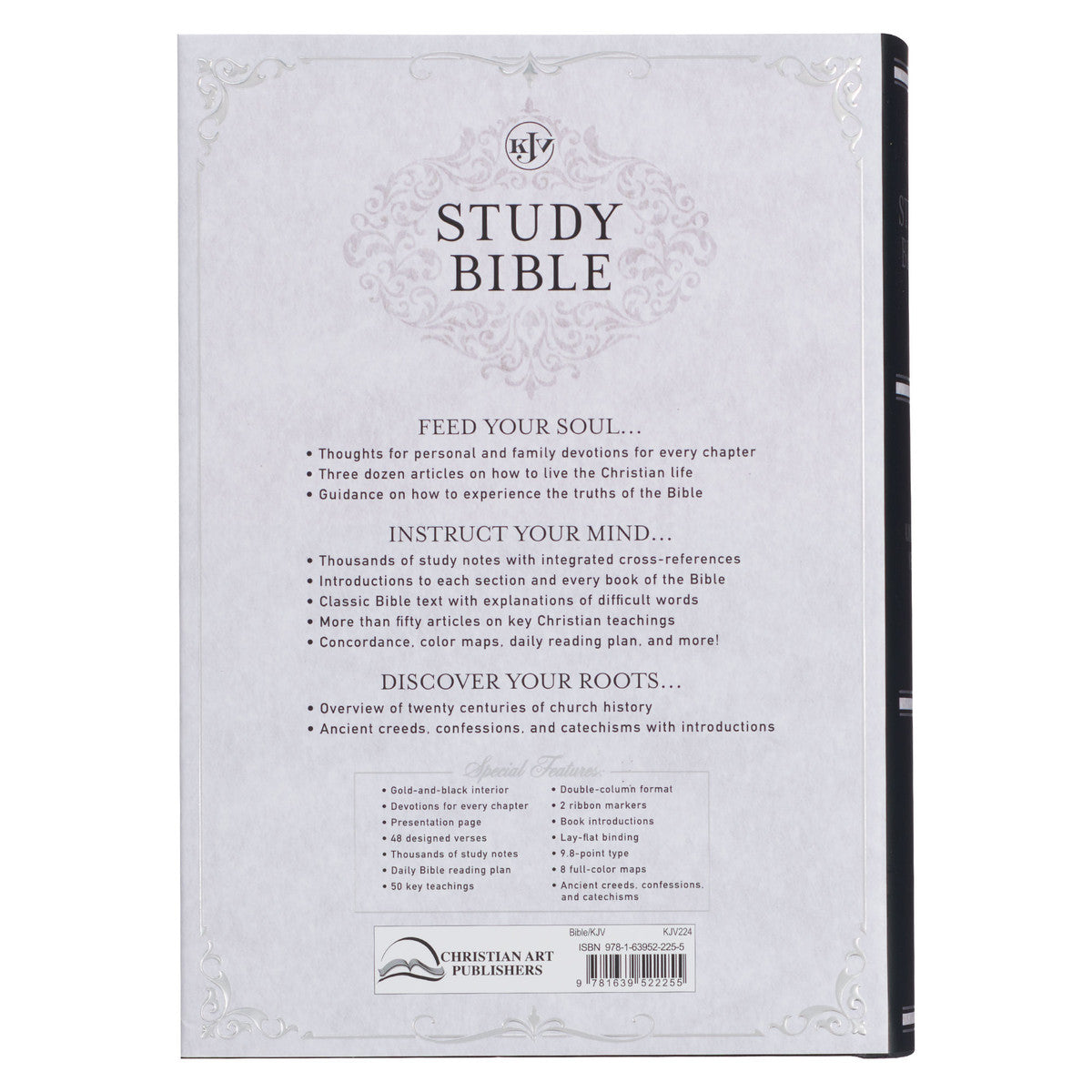 KJV Study Bible Hardcover, Black - The Christian Gift Company