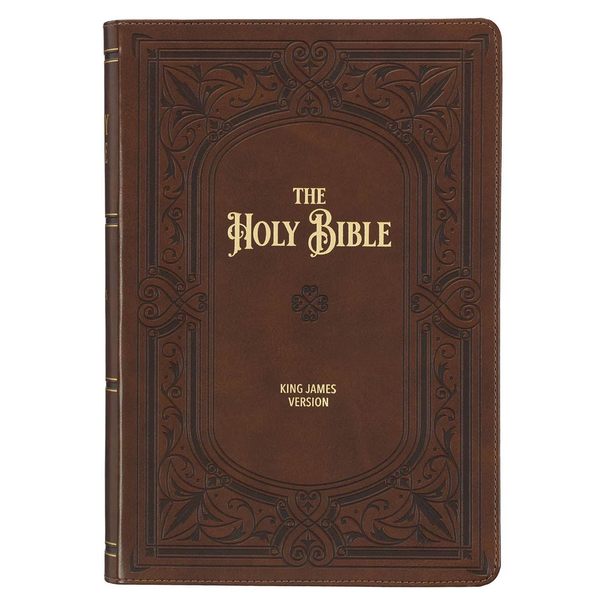 KJV Study Bible LP Faux Leather, Saddle Tan/Art Nouveau - The Christian Gift Company