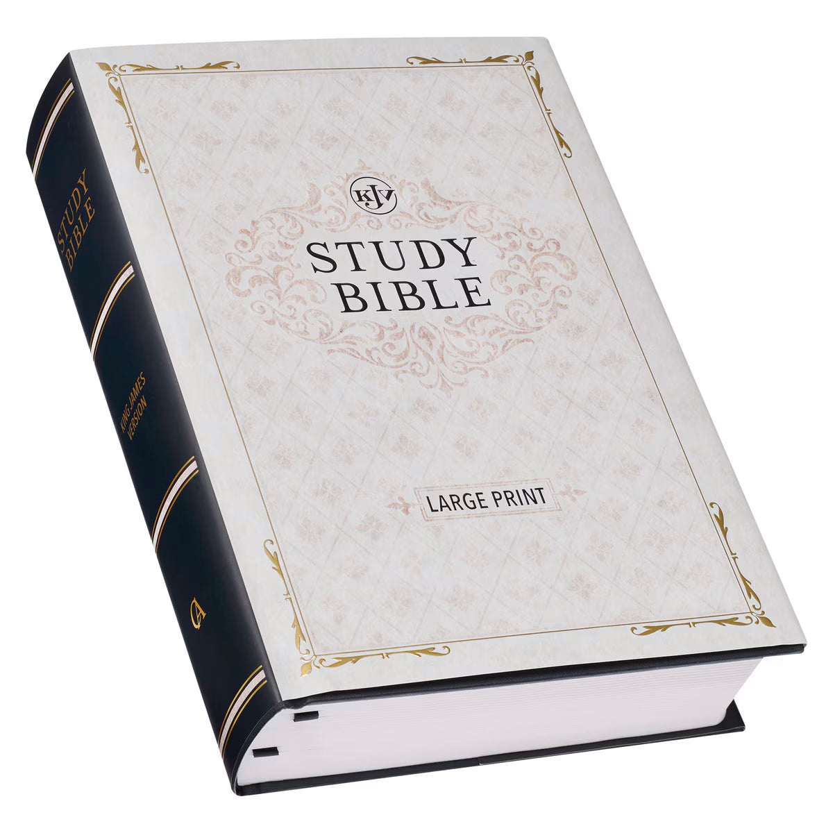 Black Hardcover Large Print King James Version Study Bible - The Christian Gift Company