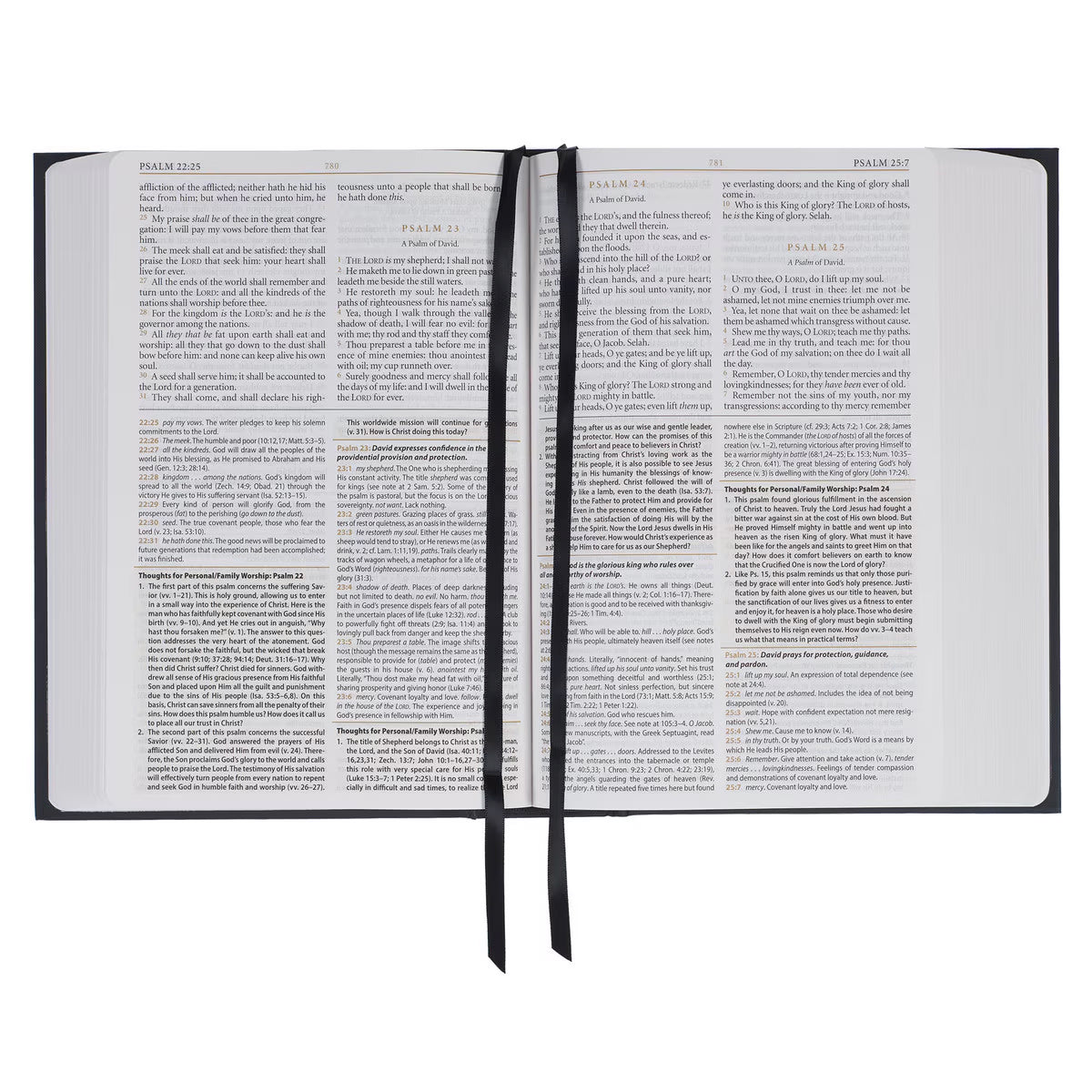Black Hardcover Large Print King James Version Study Bible - The Christian Gift Company