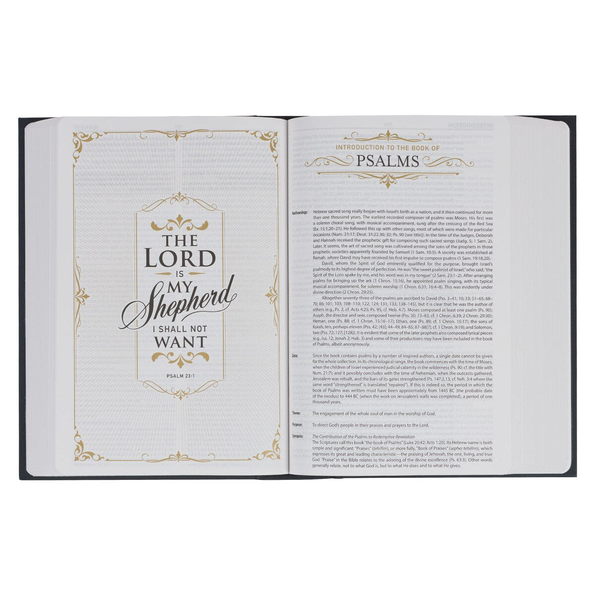 Black Hardcover Large Print King James Version Study Bible - The Christian Gift Company