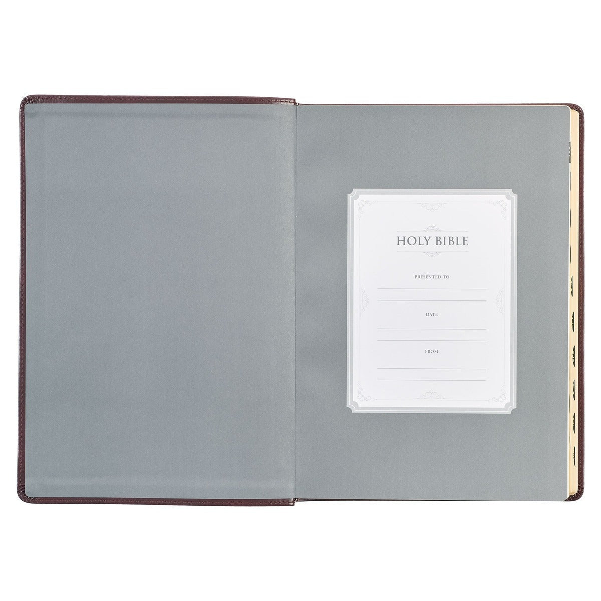 Framed Burgundy Faux Leather Super Giant Print King James Version Bible - The Christian Gift Company