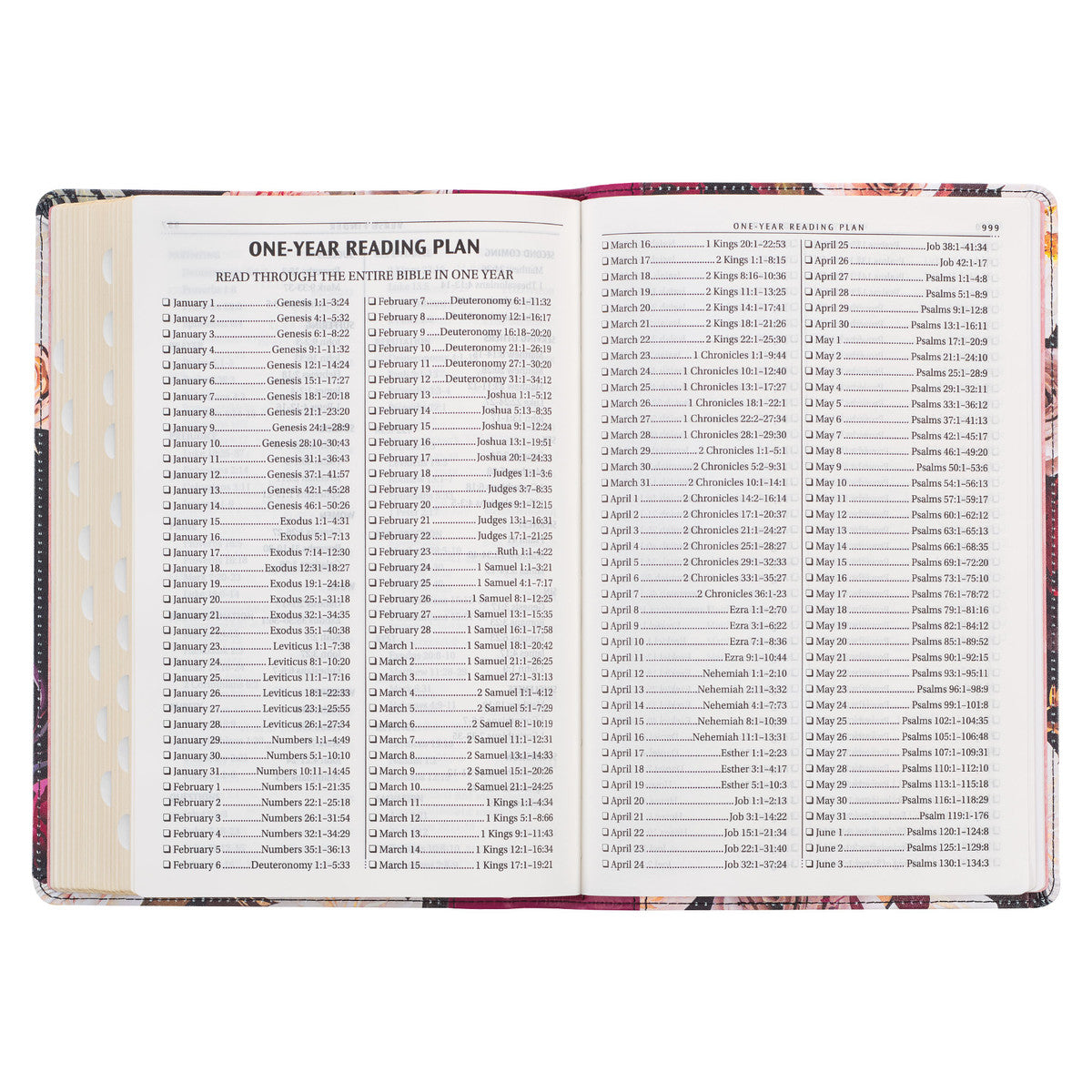 Black and Burgundy Floral Faux Leather Large Print Thinline King James Version Bible with Thumb Index - The Christian Gift Company