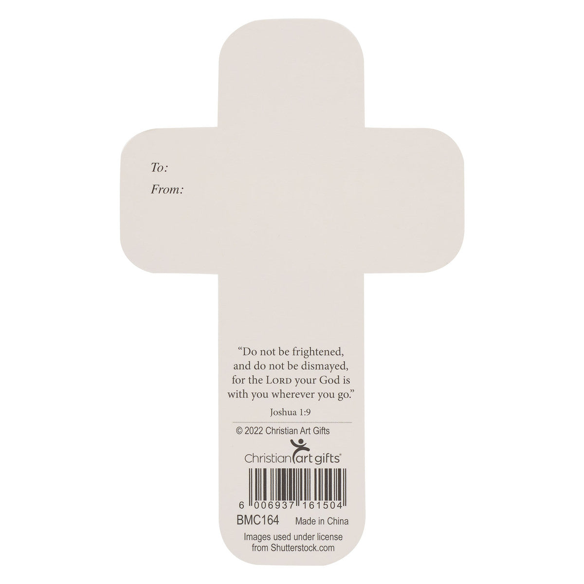 Be Strong and Courageous Monochrome Cross Bookmark Set - Joshua 1:9 - The Christian Gift Company