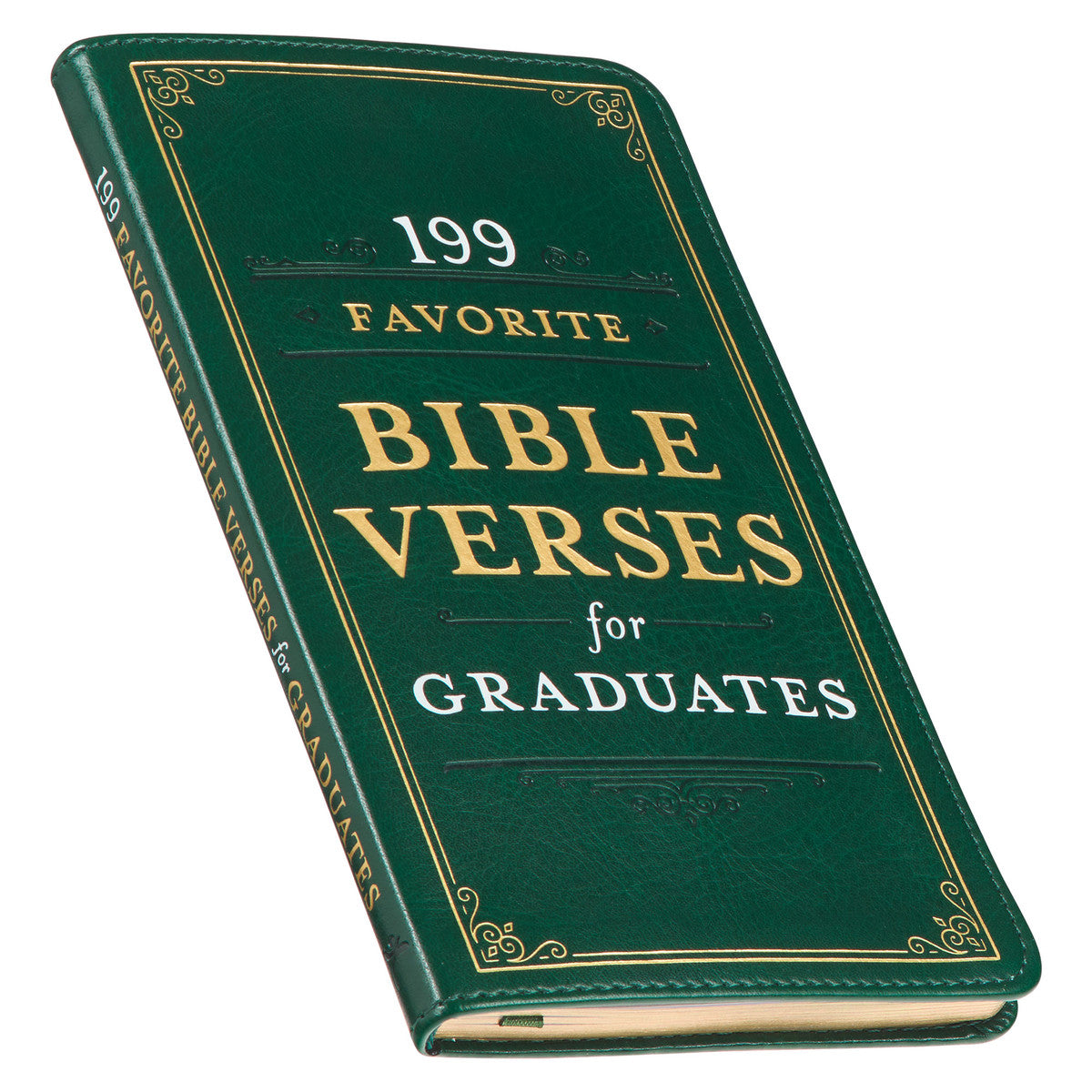 199 Favorite Bible Verses for Graduates Green Faux Leather Gift Book - The Christian Gift Company