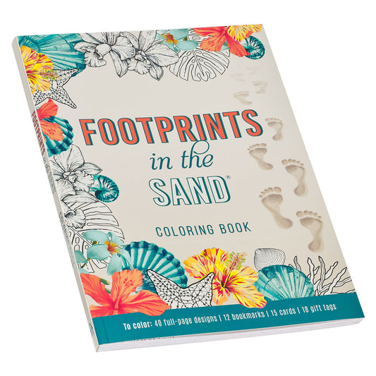 Footprints in the Sand Colouring Book - The Christian Gift Company
