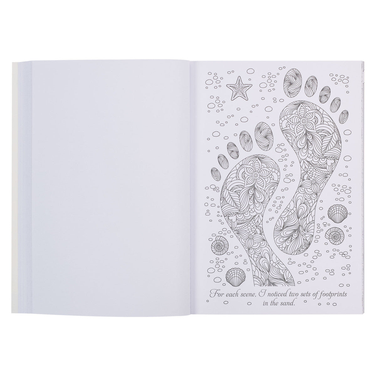 Footprints in the Sand Colouring Book - The Christian Gift Company