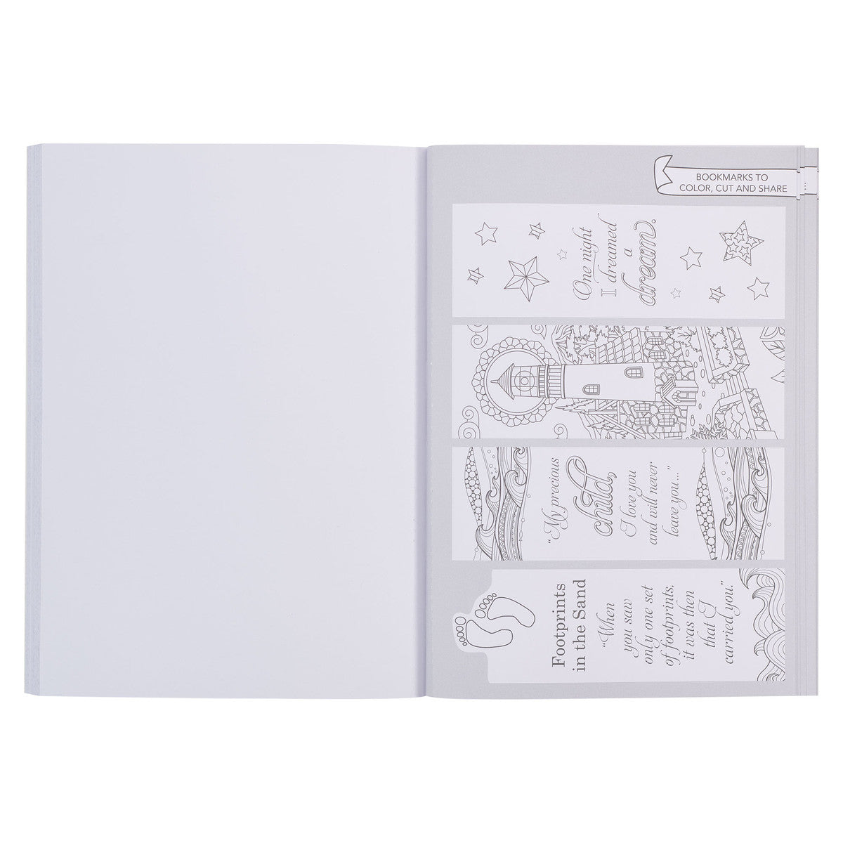 Footprints in the Sand Colouring Book - The Christian Gift Company