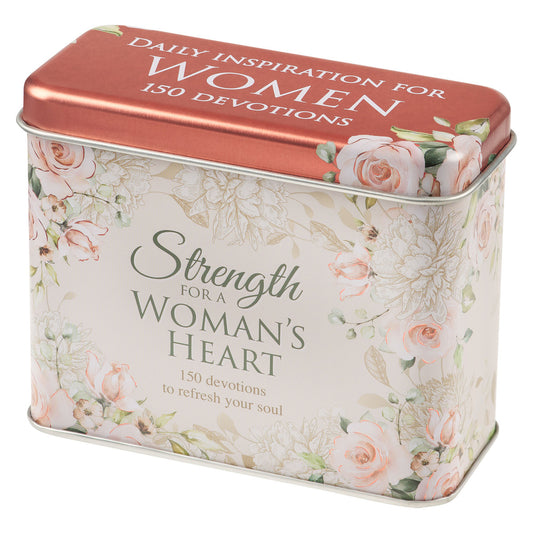 Strength for a Women's Heart Devotional Cards in a Tin - The Christian Gift Company