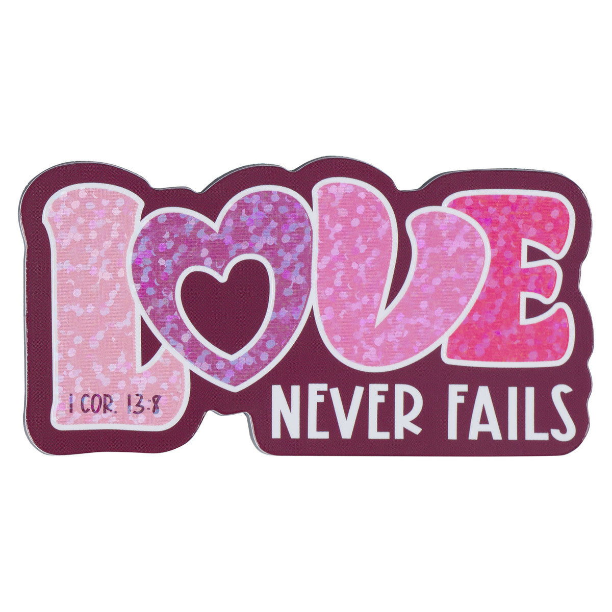 Love Never Fails Magnet - 1 Corinthians 13:8 - The Christian Gift Company